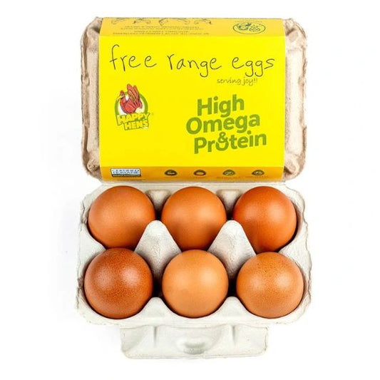 HAPPY HENS - OMEGA 3 Enriched Eggs